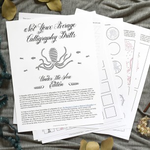 Not Your Average Calligraphy Drills: Under the Sea Edition