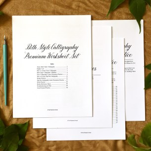 Beth Style Calligraphy Worksheet Set | The Postman's Knock
